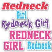 Redhals Girl Clear Sticker Auto of notebook Notiti (Voorkant)