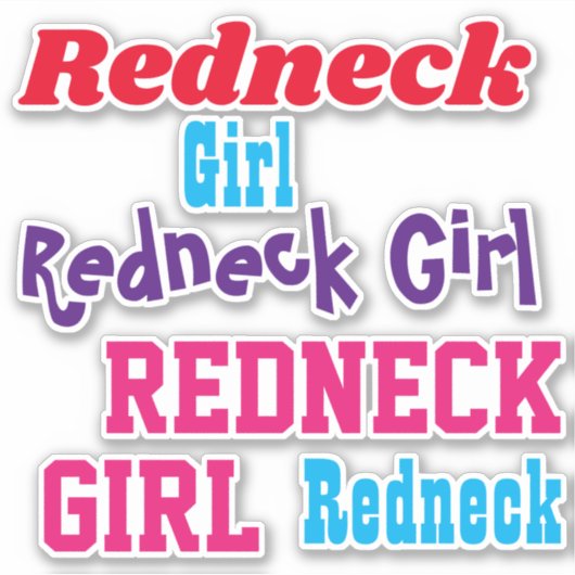 Redhals Girl Clear Sticker Auto of notebook Notiti (Voorkant)
