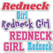 Redhals Girl Clear Sticker Auto of notebook Notiti (Voorkant)