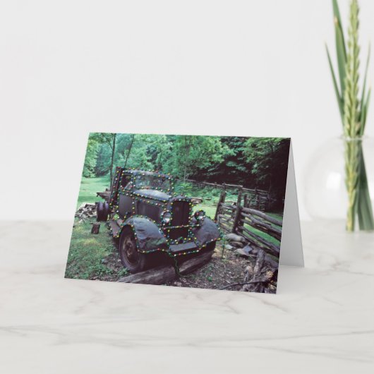 Redhals-kerstkaart Feestdagen Kaart (Voorkant)