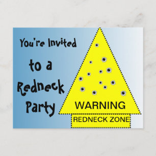Redhals party Warning-bord met schoten Kaart