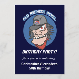 Redhals Rebel Birthday Party Invitations Kaart