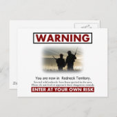 Redhals Territoriale Waarschuwing Briefkaart (Voorkant / Achterkant)