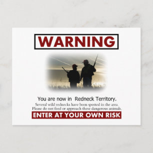 Redhals Territoriale Waarschuwing Briefkaart