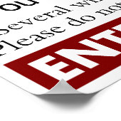 Redhals Territory Warning Poster (Hoek)