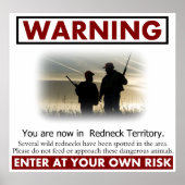 Redhals Territory Warning Poster (Voorkant)