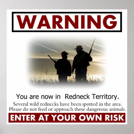 Redhals Territory Warning Poster (Voorkant)