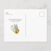 Redhals Wedding Rustic Sunflower Save the Date Aankondigingskaart (Achterkant)