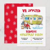 Redhals White Trash Kersttrailer Party Uitnodigt Kaart (Voorkant / Achterkant)