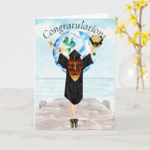 Redhead Afstuderen Gefeliciteerd Kaart (Gele Bloem)