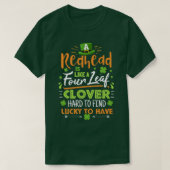 Redhead als vier lederen klap moeilijk te vinden v t-shirt (Design voorkant)