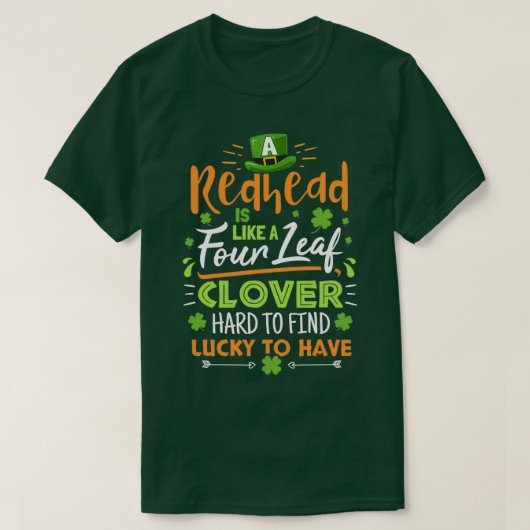 Redhead als vier lederen klap moeilijk te vinden v t-shirt (Design voorkant)