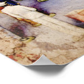 Redhead Baby Boy die Horn blaast tegen soldaten Poster (Hoek)