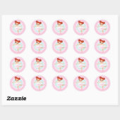 Redhead Ballerina - Pink Ballet Dancer Girl Ronde Sticker (Vel)