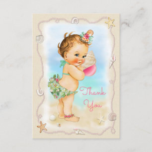 Redhead Beach Baby Conch Shell Dank u Bedankkaart