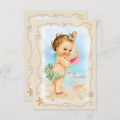 Redhead Beach Baby Conch Shell Dank u Bedankkaart (Voorkant / Achterkant)