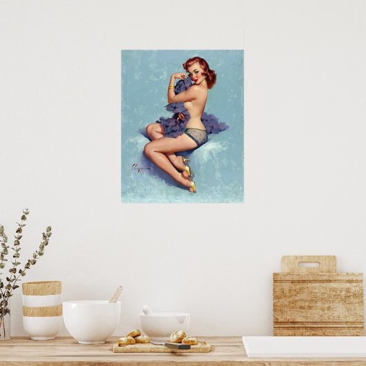 Redhead Beauty Pin Up Poster (Keuken)