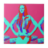 redhead bikini - tegel tegeltje (Voorkant)