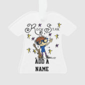 Redhead Boy Rock Star Ornament (voorkant)