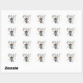Redhead Boy Rock Star Ronde Sticker (Vel)