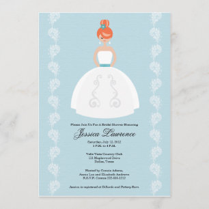  Redhead Bridal Shower Invitations Kaart