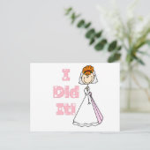 Redhead Bride, ik heb het gedaan Briefkaart (Staand voorkant)