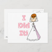 Redhead Bride, ik heb het gedaan Briefkaart (Voorkant / Achterkant)