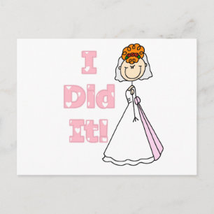 Redhead Bride, ik heb het gedaan Briefkaart