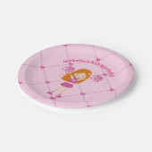 Redhead Cheerleader Girl Cute Kids Birthday Party Papieren Bordje (Gekanteld)