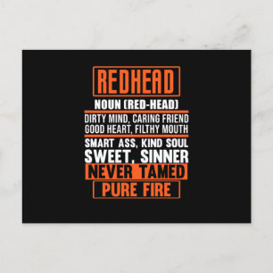 Redhead Definition Cute Red Hair Girls Vrouwen Briefkaart