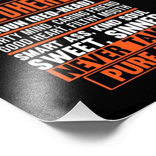 Redhead Definition Cute Red Hair Girls Vrouwen Foto Afdruk (Hoek)