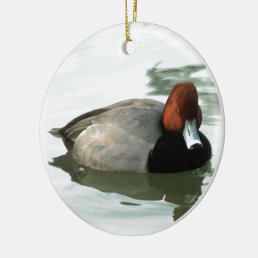 Redhead Duck Keramisch Ornament (Links)