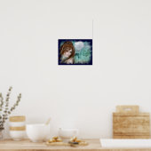 Redhead Elf & Blue Glass Night Fantasy Poster (Keuken)