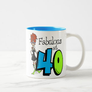Redhead Fabulous om 40 uur 's avonds Tweekleurige Koffiemok