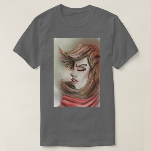 Redhead girl 22 t-shirt (Design voorkant)