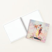 Redhead Girl & Baby Fox Illustratie dagelijkse age Notitieboek (Binnen)