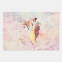 Redhead Girl en Baby Fox Illustratie 