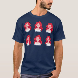 Redhead Girl Moods T-shirt