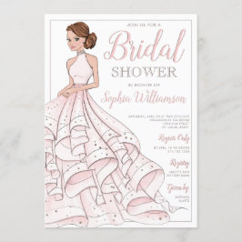 Redhead Glitter Glam Bride Vrijgezellenfeest Kaart