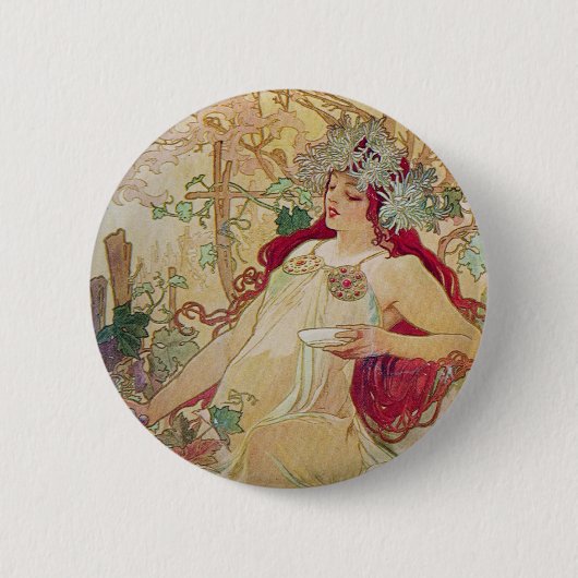 Redhead Goddess Ronde Button 5,7 Cm (Voorkant)
