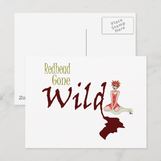 Redhead Gone Wild Briefkaart (Voorkant / Achterkant)