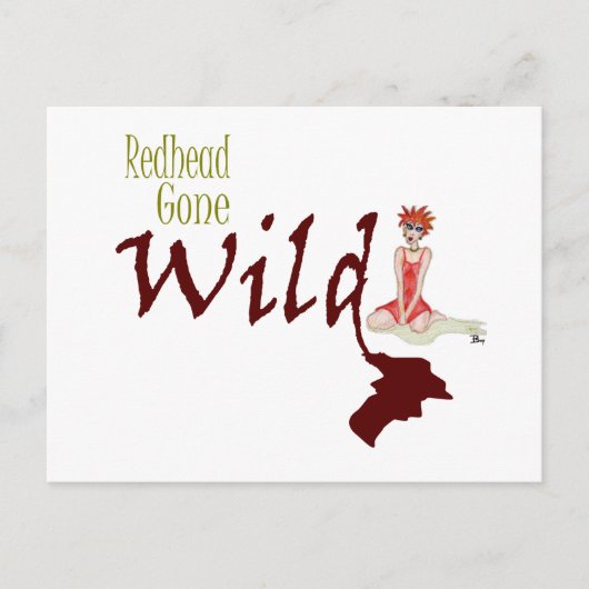 Redhead Gone Wild Briefkaart (Voorkant)