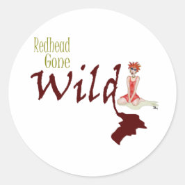 Redhead Gone Wild Ronde Sticker