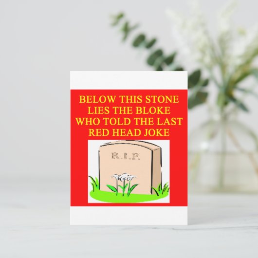 REDHEAD-grap Briefkaart (Staand voorkant)