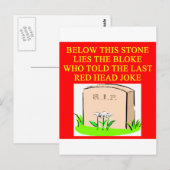 REDHEAD-grap Briefkaart (Voorkant / Achterkant)