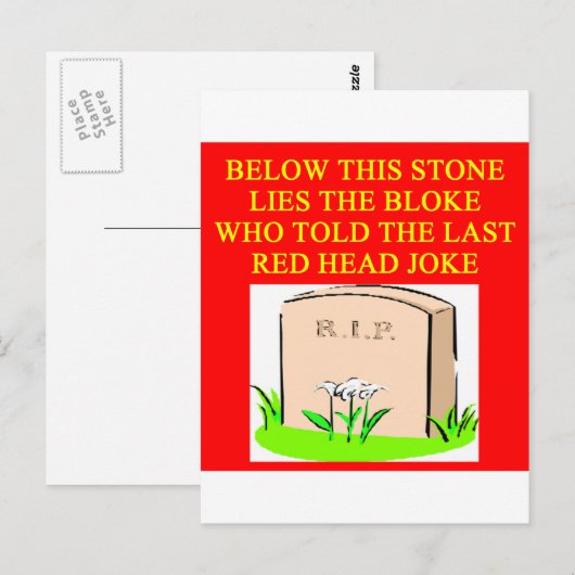 REDHEAD-grap Briefkaart (Voorkant / Achterkant)