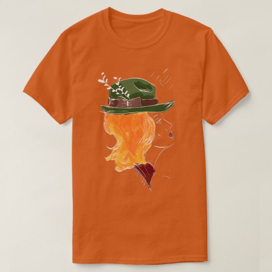 RedHead GreenHat T-shirt (Design voorkant)