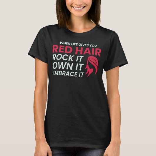 Redhead Hair Quote Funny Humor Gezegde T-shirt (Voorkant)