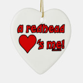 Redhead houdt van me keramisch ornament (Rechts)