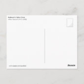 Redhead in Gele Dress Briefkaart (Achterkant)